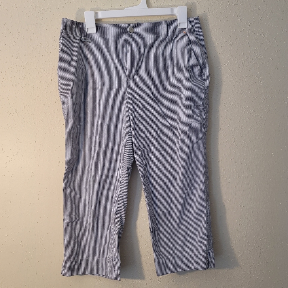Pre-owned L-LR Lauren Active Wear Striped Capri